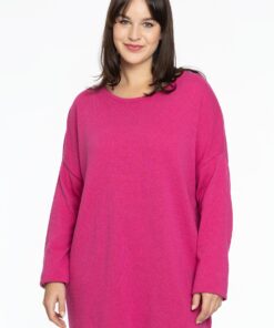YOEK Trui vierkant cashmere | Roze | Maat 46/48