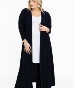 YOEK Vest extra lang | Blauw | Maat 58/60