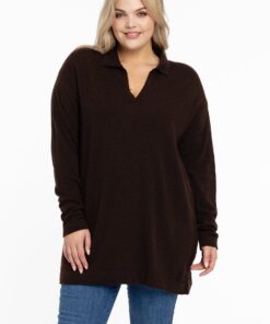 YOEK Polo trui | Bruin | Maat 42/44