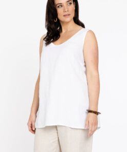 YOEK Singlet flare | Wit | Maat 54/56