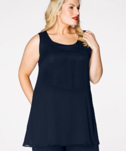 YOEK Singlet flare | Blauw | Maat 58/60
