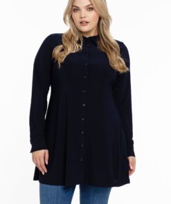 YOEK Blouse A-lijn | Blauw | Maat 42/44