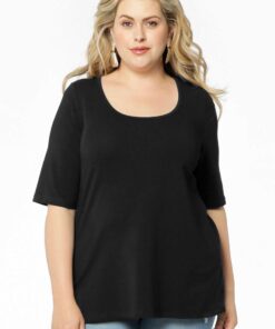 YOEK T-shirt | Zwart | Maat 38/40