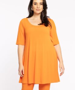 YOEK Tuniek wide bottom | Grote maten tuniek | Oranje | Maat 38/40
