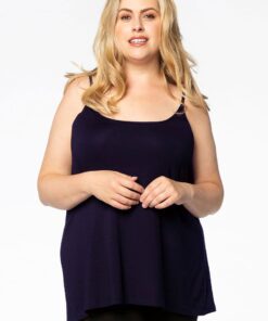 YOEK Top spaghetti bandjes A-lijn | Blauw | Maat 58/60