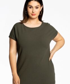 YOEK T-Shirt wijd | Groen | Maat 38/40