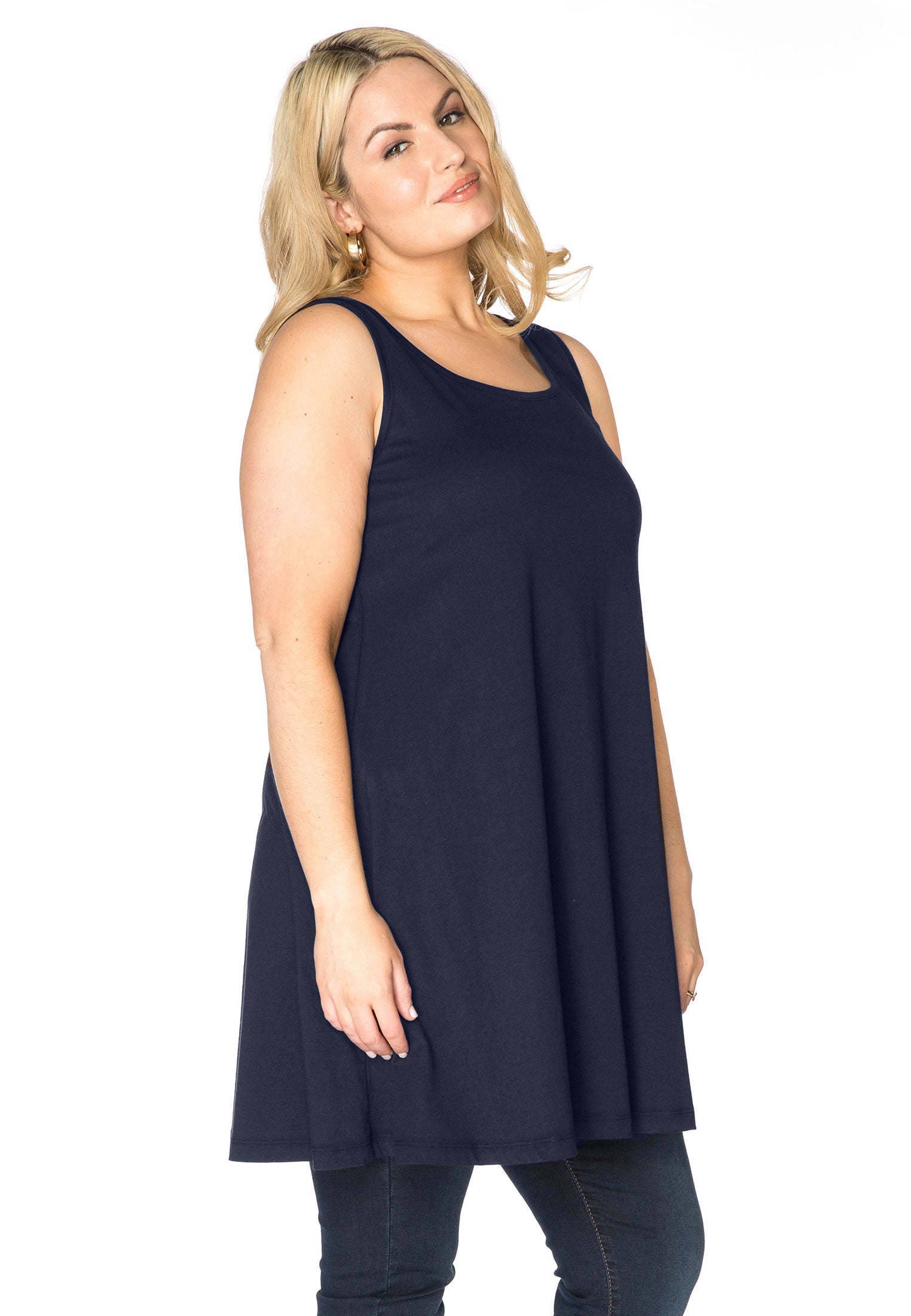 YOEK Top wide bottom | Blauw | Maat 46/48