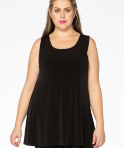 YOEK Top flare | Zwart | Maat 58/60