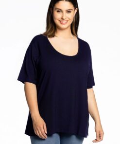 YOEK T-shirt A-lijn | Blauw | Maat 46/48