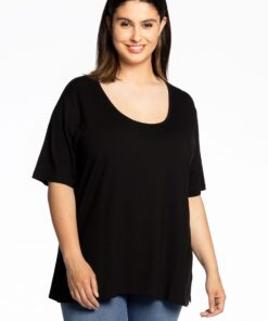 YOEK T-shirt A-lijn | Zwart | Maat 58/60