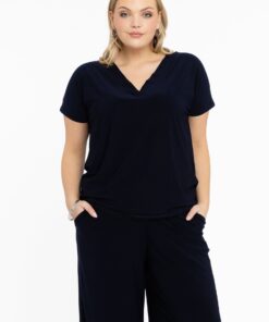 YOEK T-shirt v-hals | Blauw | Maat 58/60