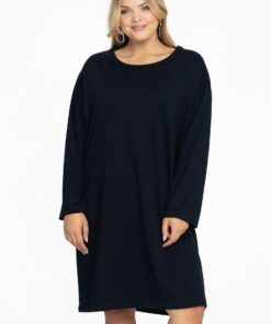 YOEK Tuniek wijd | Grote maten tuniek | Blauw | Maat 46/48