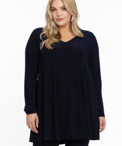 YOEK Tuniek Swing | Grote maten tuniek | Blauw | Maat 46/48