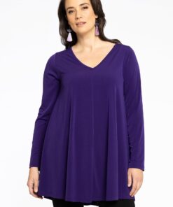 YOEK Tuniek Swing | Grote maten tuniek | Paars | Maat 42/44