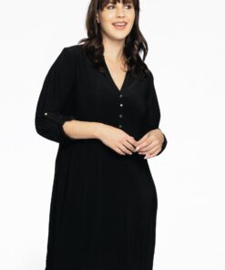 YOEK Shirt roll-up | Zwart | Maat 58/60