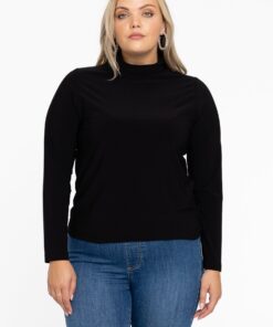 YOEK Shirt col | Zwart | Maat 42/44