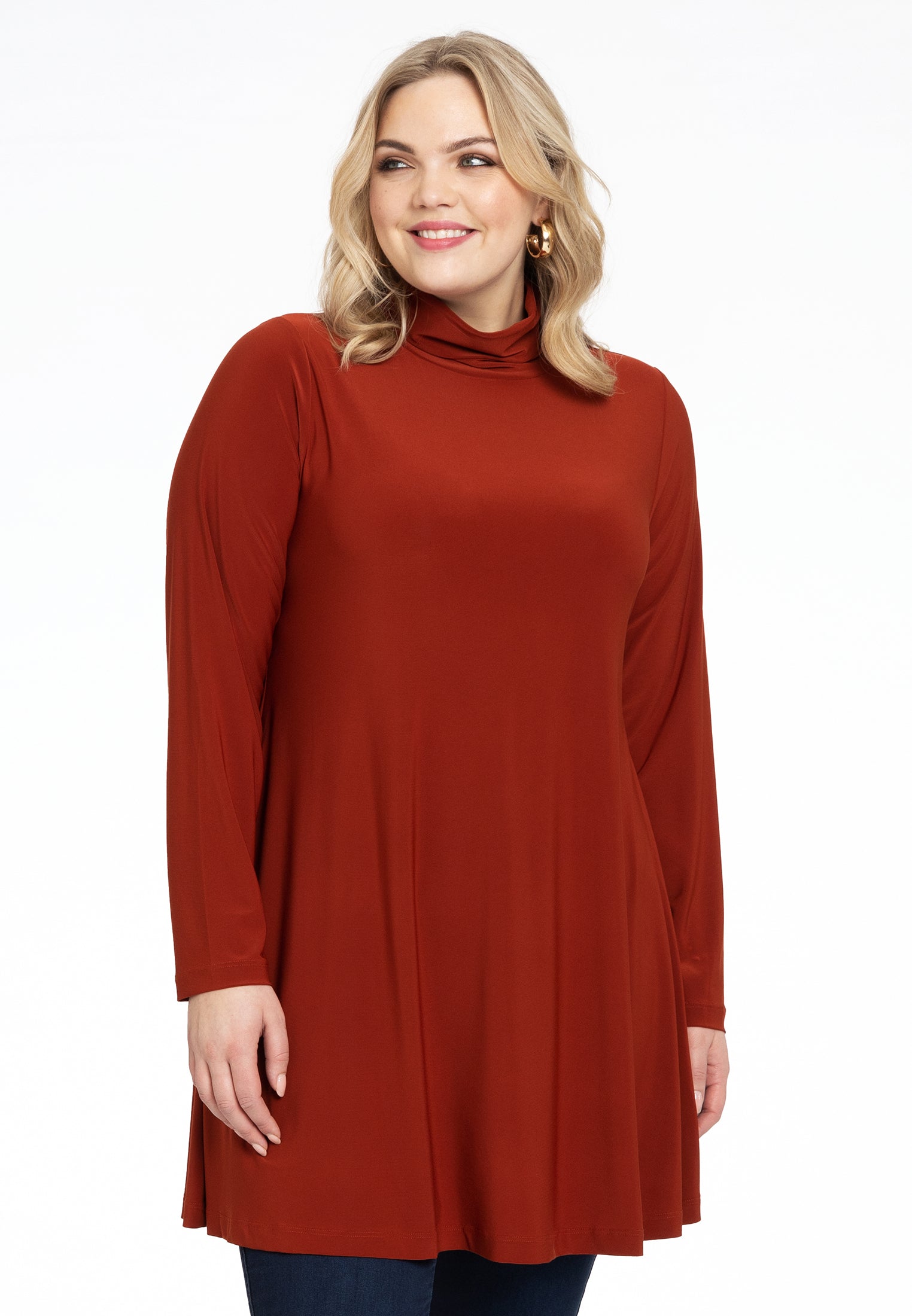 YOEK Tuniek met col wide bottom | Grote maten tuniek | Other | Maat 42/44