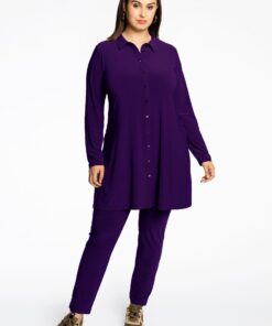 YOEK Pantalon | Paars | Maat 58/60