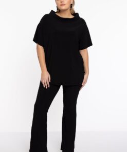 YOEK Broek bootcut | Zwart | Maat 50/52