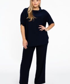 YOEK Broek bootcut | Blauw | Maat 46/48