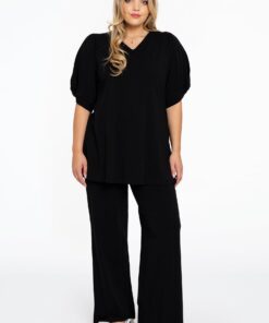 YOEK Pantalon lang | Zwart | Maat 58/60