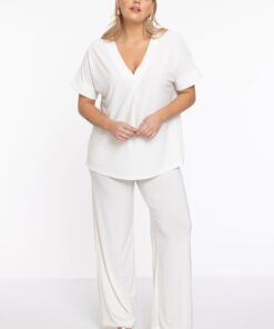 YOEK Wijde broek | Beige | Maat 42/44