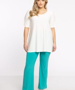 YOEK Broek bootleg | Turquoise | Maat 58/60