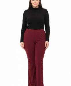 YOEK Broek bootleg | Bordeaux | Maat 42/44