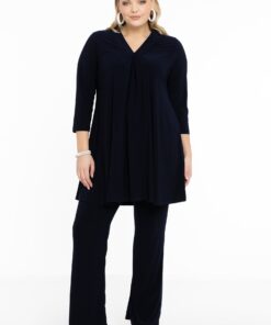 YOEK Broek bootleg | Blauw | Maat 50/52