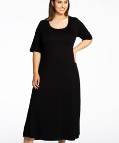 YOEK Long dress VI/EA | Zwart | Maat 38/40