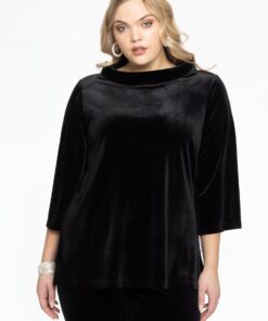 YOEK Shirt A-lijn | Zwart | Maat 38/40