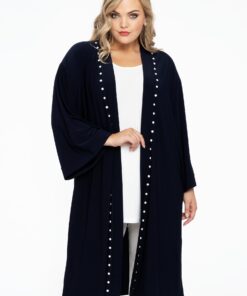 YOEK Kimono met parels | Blauw | Maat 42/44