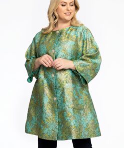YOEK Jacket Brocade | Groen | Maat 42/44