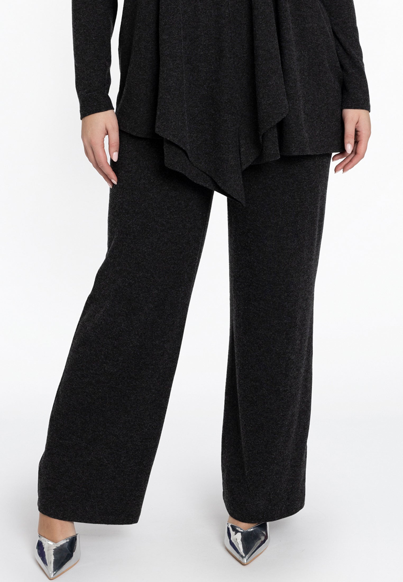 YOEK Broek MELANGE | Grijs | Maat 42/44