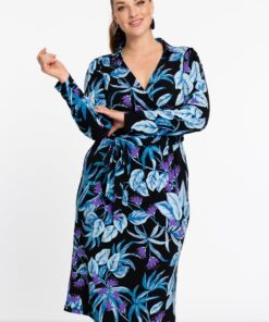 YOEK Wikkeljurk | Blauw | Maat 54/56