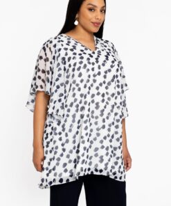 YOEK Tuniek wide bottom PEGGY | Grote maten tuniek | Beige | Maat 42/44