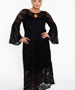 YOEK Jurk flare | Zwart | Maat 38/40