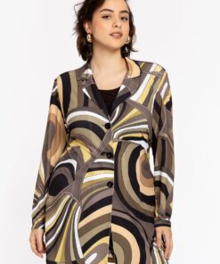 YOEK Lange blazer EMILY | Lichtgroen | Maat 46/48