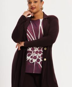 YOEK Lange blazer R | Bordeaux | Maat 42/44