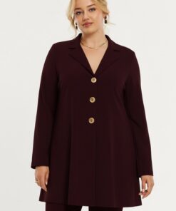 YOEK Blazer A-lijn R | Bordeaux | Maat 42/44