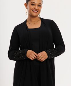 YOEK Vest mets | Zwart | Maat 58/60