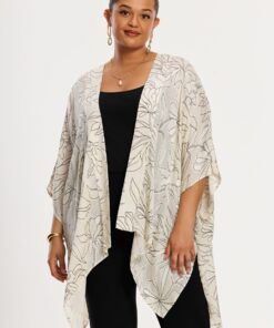 YOEK Kimono RICAMI | Beige | Maat 50/52