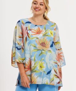 YOEK Tuniek BREEZE | Grote maten tuniek | Multi | Maat 46/48