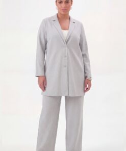 YOEK Pantalon PINSTRIPE | Grijs | Maat 46/48