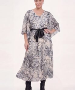 YOEK Maxi-jurk VIPERINE | Beige | Maat 54/56
