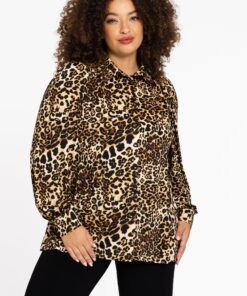 YOEK Blouse SERENGETI | Bruin | Maat 58/60