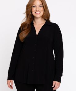 YOEK Blouse A-lijn | Zwart | Maat 38/40