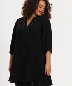 YOEK Tuniek | Grote maten tuniek | Zwart | Maat 42/44