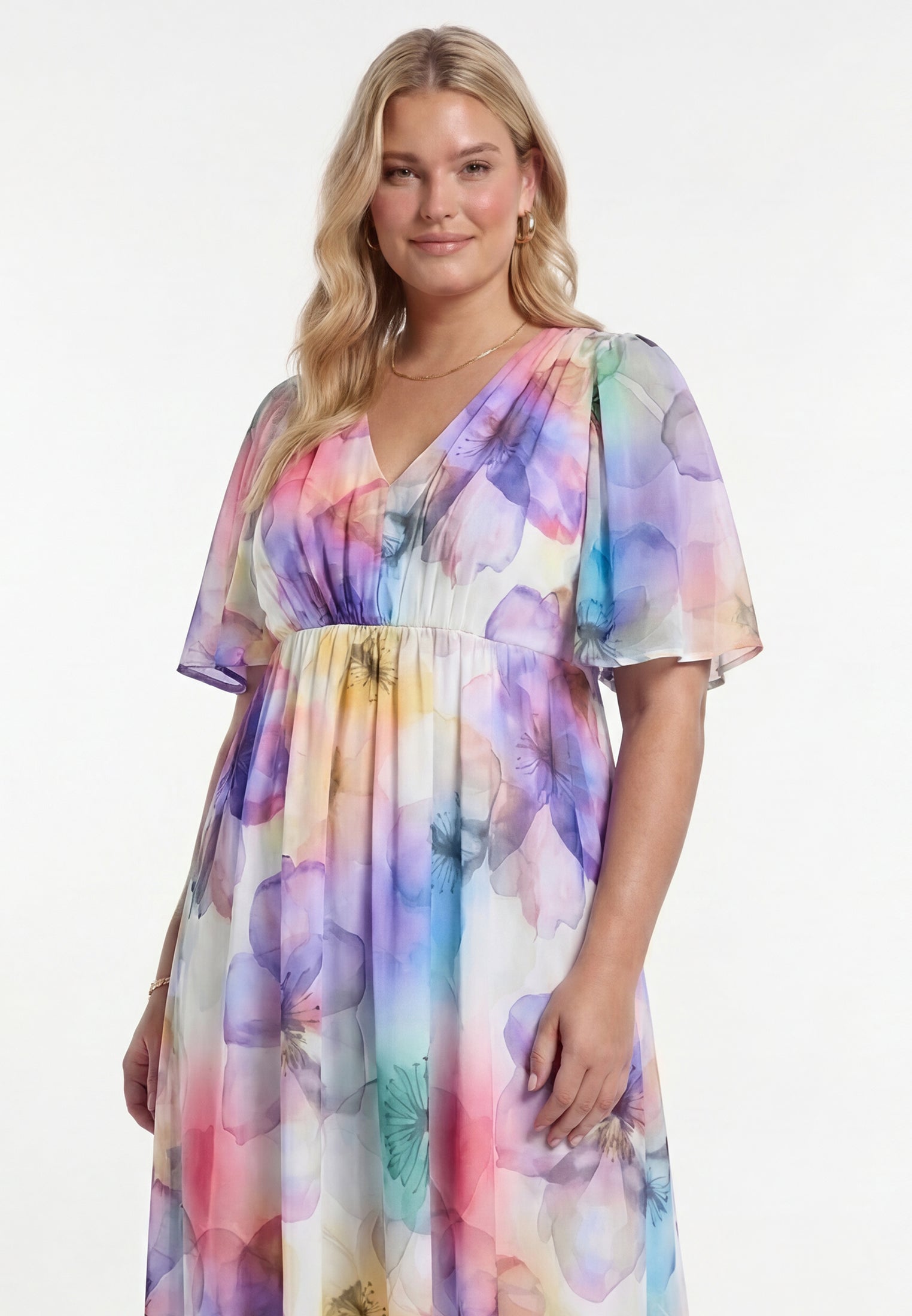 YOEK Jurk BLOOM WITH LOVE | Multi | Maat 46/48