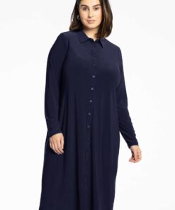 YOEK Blouse midi | Blauw | Maat 42/44